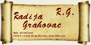 Radija Grahovac vizit kartica